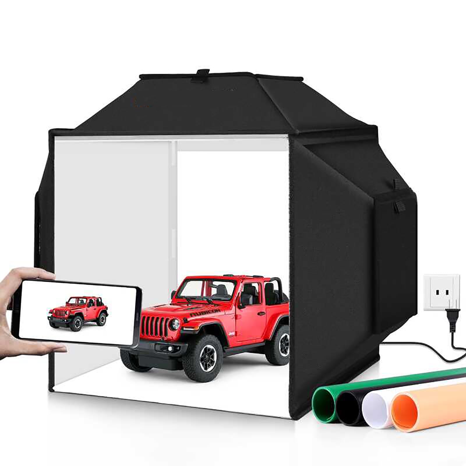 Studio Fotograficzne LED O Średnicy 40 Cm, Składana, Miękka Lampa Bezcieniowa, 3 Tryby Fotografowania, Regulowana Jasność, Odpowiednie Do Fotografowania Różnych Małych Produktów.