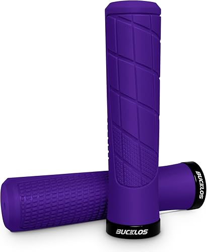 Vista 21 de BUCKLOS Single Lock-on Bike Handlebar Grips - Mountain Bike MTB Ergonomic Anti-Slip Handle Grip - Bicycle Comfort Locking Handle Bar for BMX/Cruiser