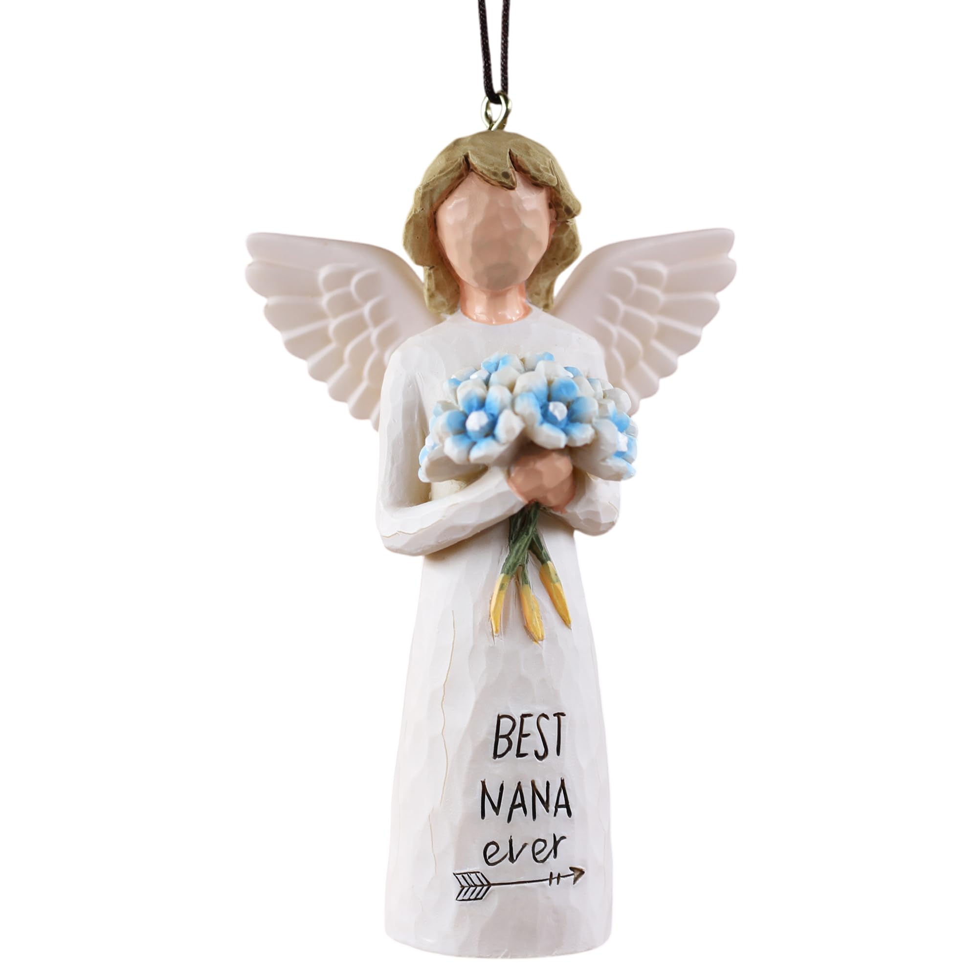 Ornements d'ange bleu : cadeau de Noël unique et touchant pour mamie