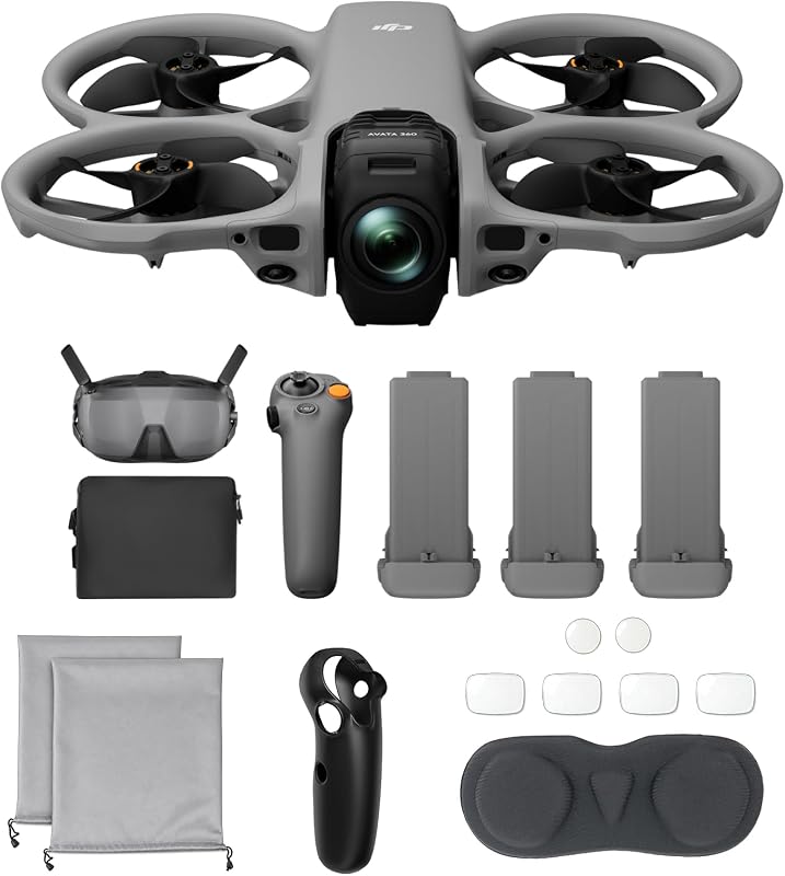 DJI Avata 360 Motion Control Premium Protection Bundle, 8K 360° Drone | Bundle with N3 Goggles Cover Shield, Drone Lens+ N3 Goggles Protector, RC Motion 3 Protective Case and 2 Carrying bag