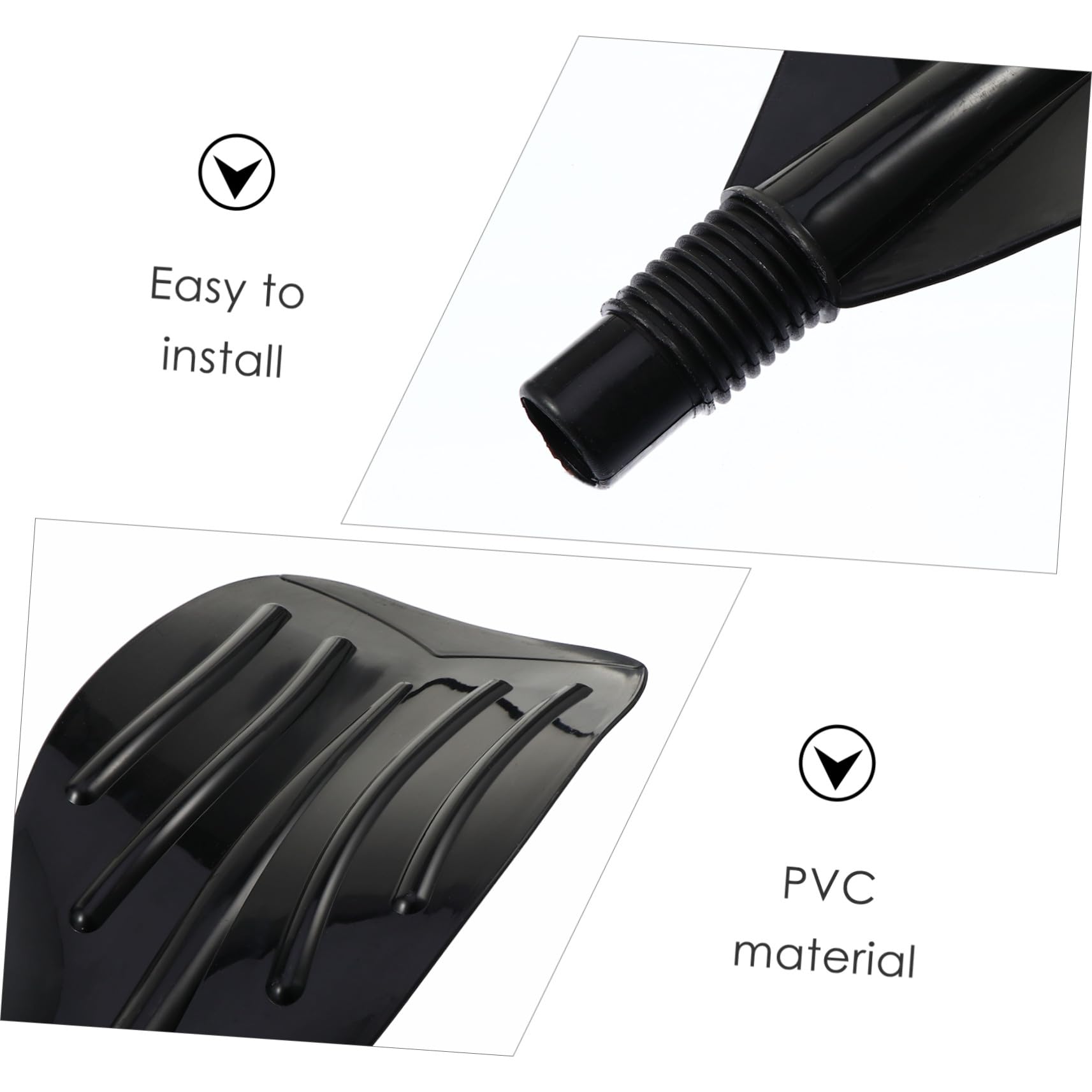 UPKOCH Abnehmbares PVC Kajakpaddel 2 Stück für Boot und Kajak Schwarz