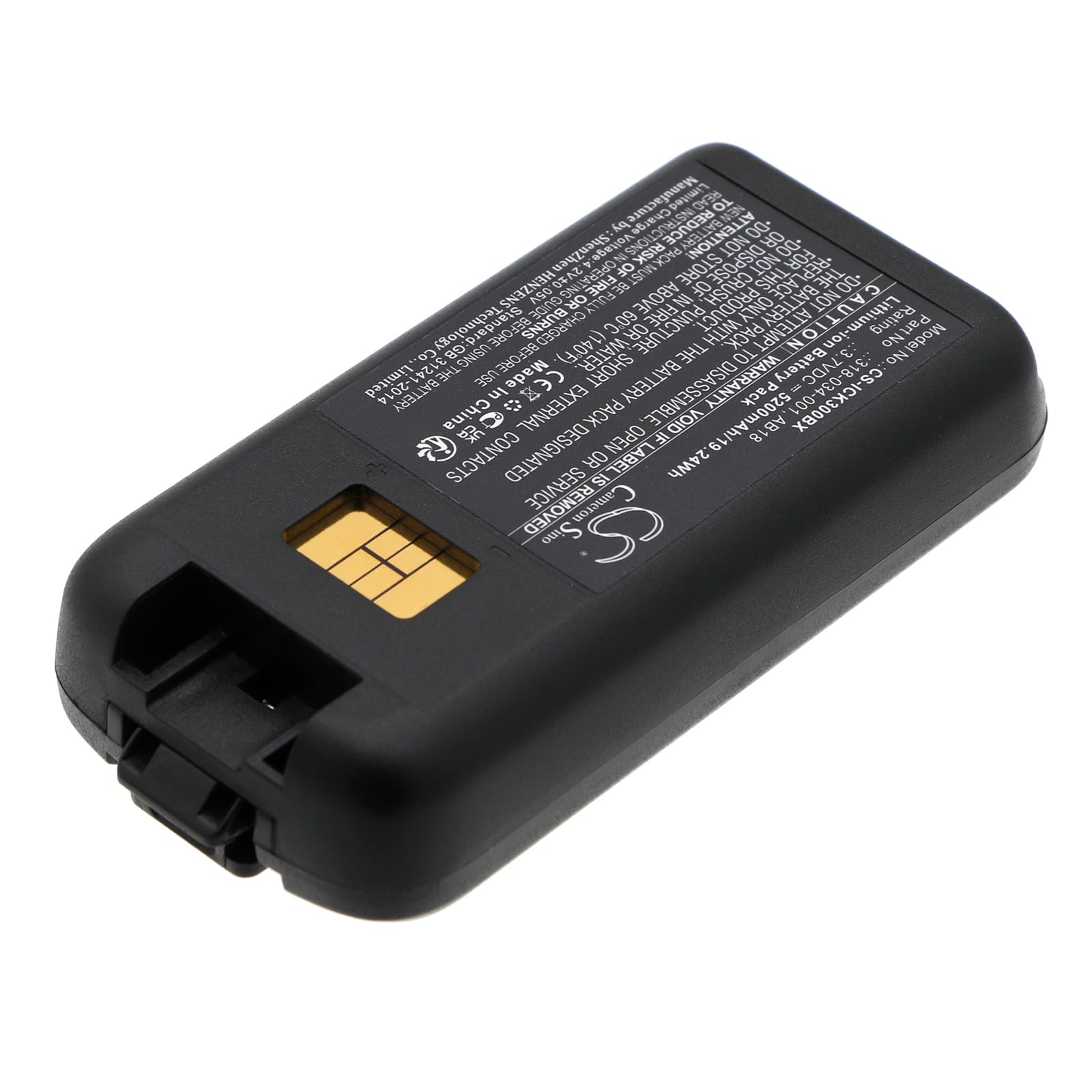 TECHTEK Batería 5200mAh Compatible con [Intermec] CK3, CK3A, CK3B, CK3C, CK3C1, CK3N, CK3N1, CK3R, CK3X, EDA61K sustituye 318-033-001, 318-033-021, 318-034-001, AB17, AB18 FBA