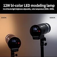 Vista 4 de Godox AD300 Pro AD300Pro Outdoor Flash Strobe, Portable 300Ws 2.4G TTL 1/8000 HSS Monolight, 0.01-1.5s Recycle, 320 Full Power Flashes, 12W Modeling