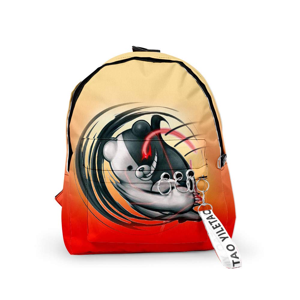 3NH® Danganronpa Monokuma Backpack Bag Dangan Ronpa Bear Daypack, Danganronpa Backpacks School Bag Classic Schoolbag