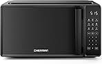Chefman Countertop Microwave Oven 0.7 Cu. Ft., 700 Watts with 10 Power Levels, 6 Cooking Presets with One-Touch Express Cook, Eco Mode, Child Safety Lock, & Mute Button - Black