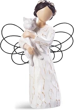 Angel Cat Memorial Gifts for Loss of Cat White Cat