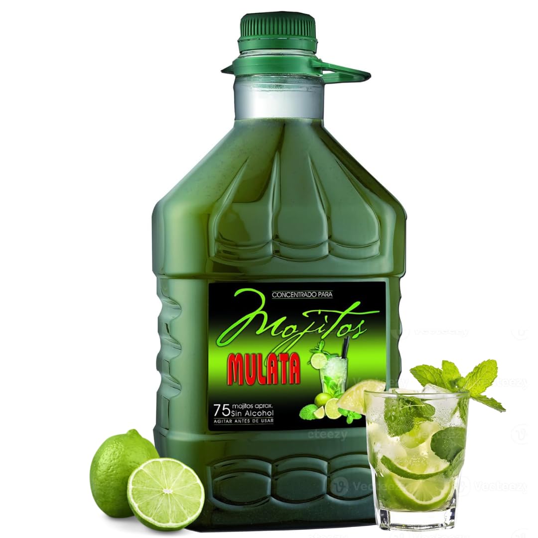 Mulata Concentrado Mojito 3L - Concentrado natural para 75 mojitos perfectos en segundos - Rápido, fácil y económico