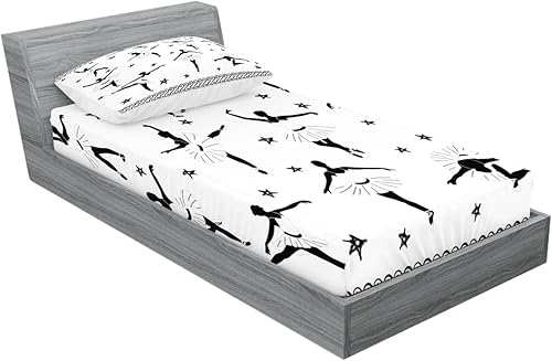 Miniatura 348 de Ambesonne - Juego de sábanas bajeras y fundas de almohada, diseño clásico botánico, plantas de jardín vintage, juego de 3 piezas con estampado