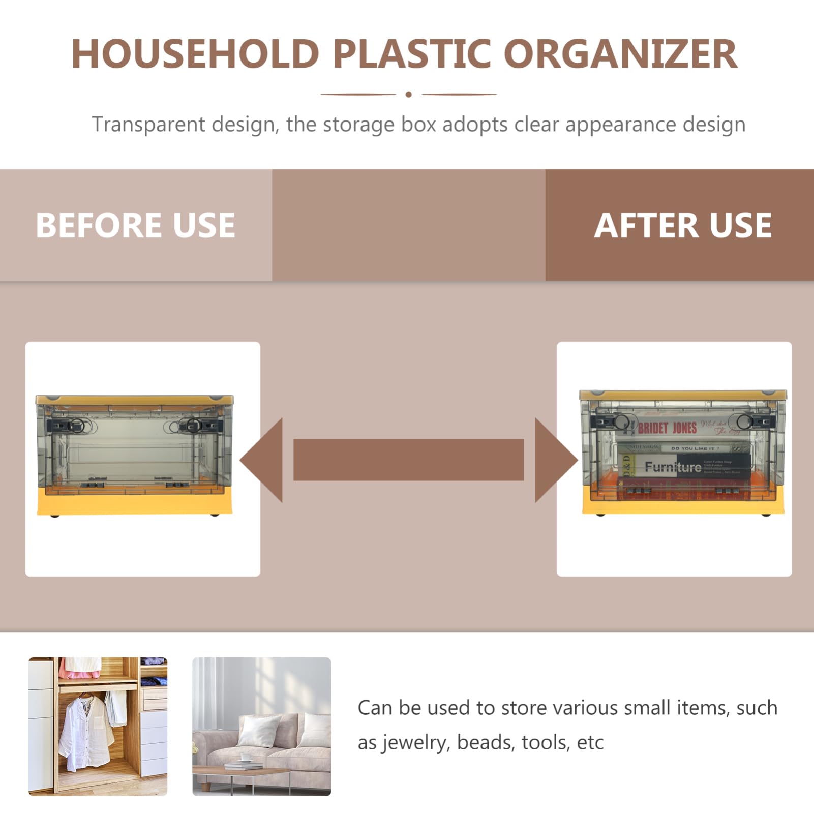MAGICLULU Große Transparente Kunststoffbox Mit Deckel Multifunktionale Aufbewahrungsbox Für Haushaltskleidung Und Kleinigkeiten Praktischer Organizer Für Schmuck Und Werkzeuge