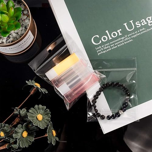 Miniatura 2 de PH PandaHall 400 bolsas de plástico transparente de 3.5 x 3.3 pulgadas, bolsas adhesivas resellables de celofáncelofán, bolsas de polipropileno