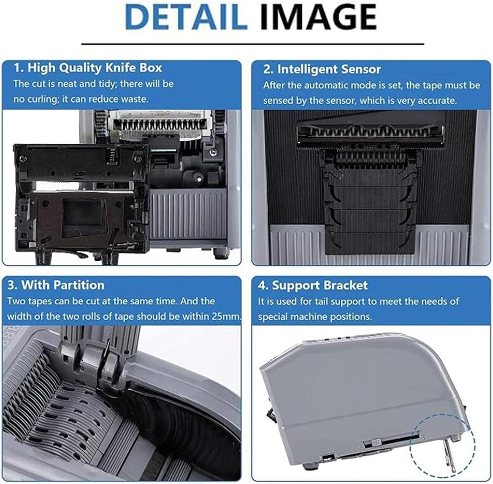 Distributore Automatico di Nastro Adesivo Robusto, taglierina elettrica per Nastro Adesivo, Materiale ABS, Resistente a Cadute e Graffi, Display Digitale a LED,