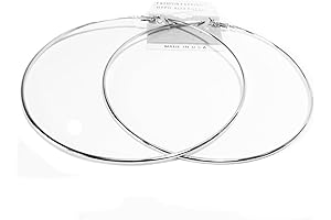 4 in 1 Hypoallergenic Hoop Earrings in Silver Plating