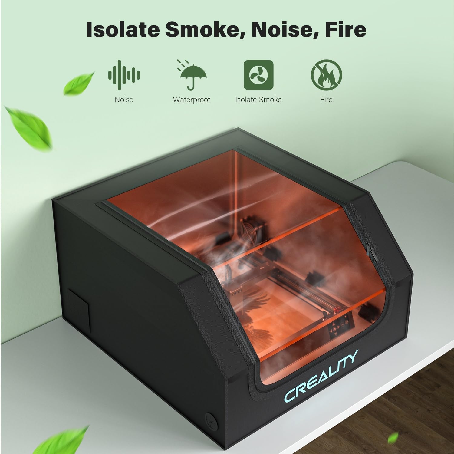 Lasergravur Gehäuse 700x720x400mm - Mit Abluftventilator - Faltbar Für Laserschneider