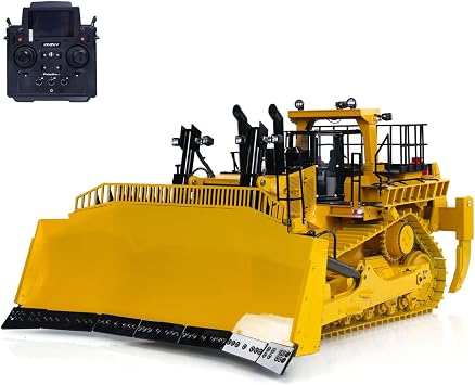 TOUCAN RC HOBBY 114 Hydraulic RC Bulldozer D11T Metal Remote Control Dozers Smoke Lights Sounds