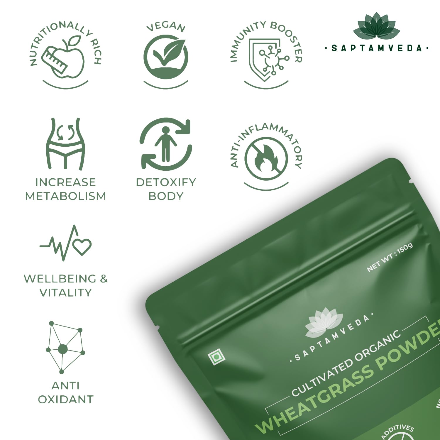 Buy Now Saptamveda 100% Organic Wheatgrass Powder 150 Gm Non-Gmo, Ve... 4 Buy Now Saptamveda 100% Organic Wheatgrass Powder 150 Gm Non-Gmo, Ve...