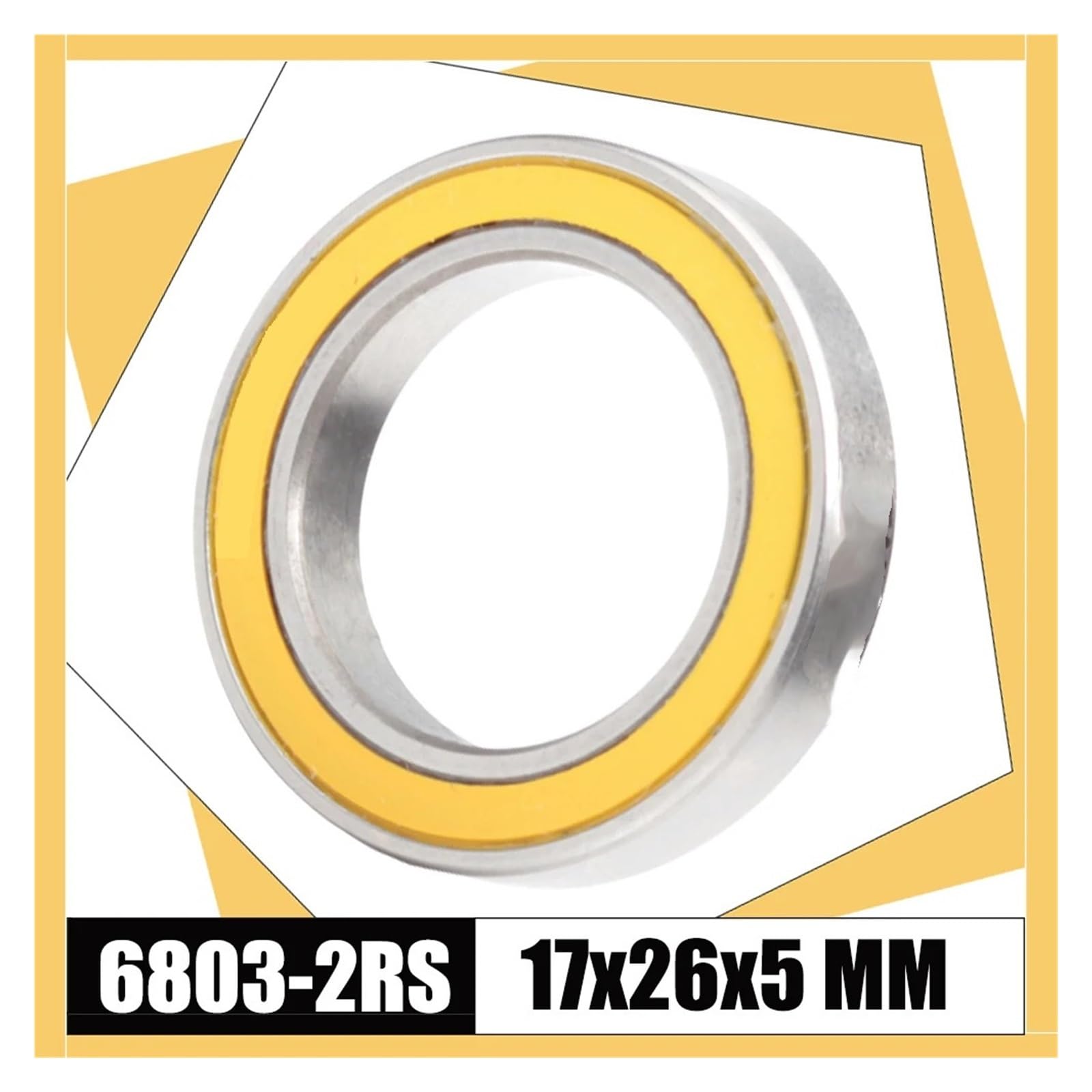 Deep Groove Double Rubber Seal Bearings 1pcs 6803-2RS 17x26x5mm ABEC-3 Stainless Bearing Ceramic Balls Bearings