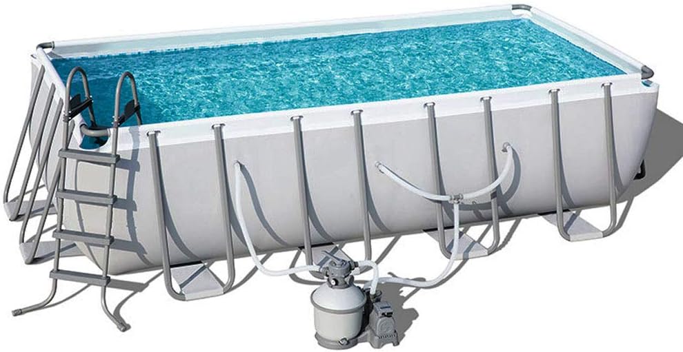 LiChenYao 13ft X 79ft X 39in Rectangular Frame Swimming Pool Set with Pump,families Large Paddling Pool Private Pool Summer Water Game Pool