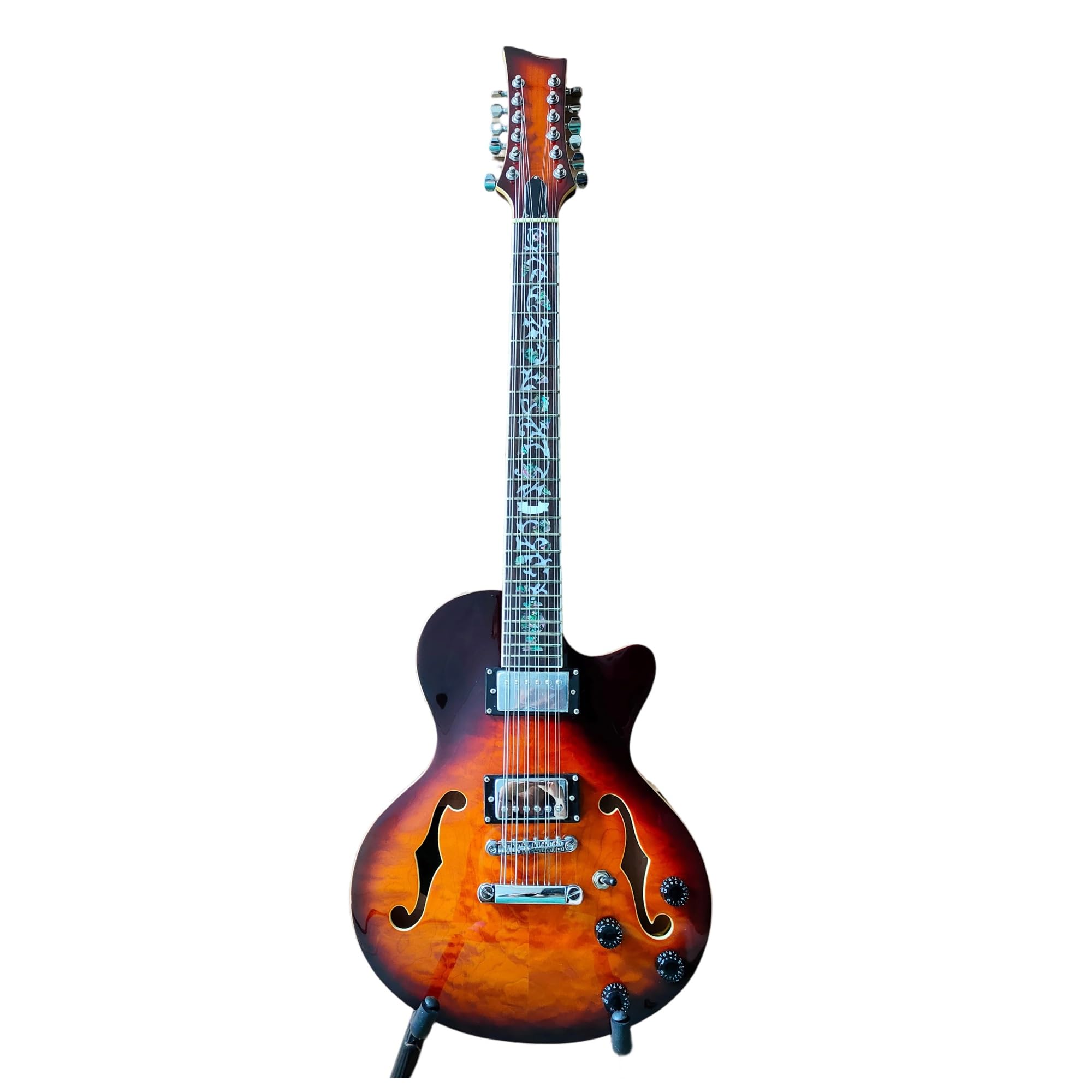 Professional Adult Electric Guitar Strumento Jazz Per Chitarra Elettrica A 12 Corde(3/4)