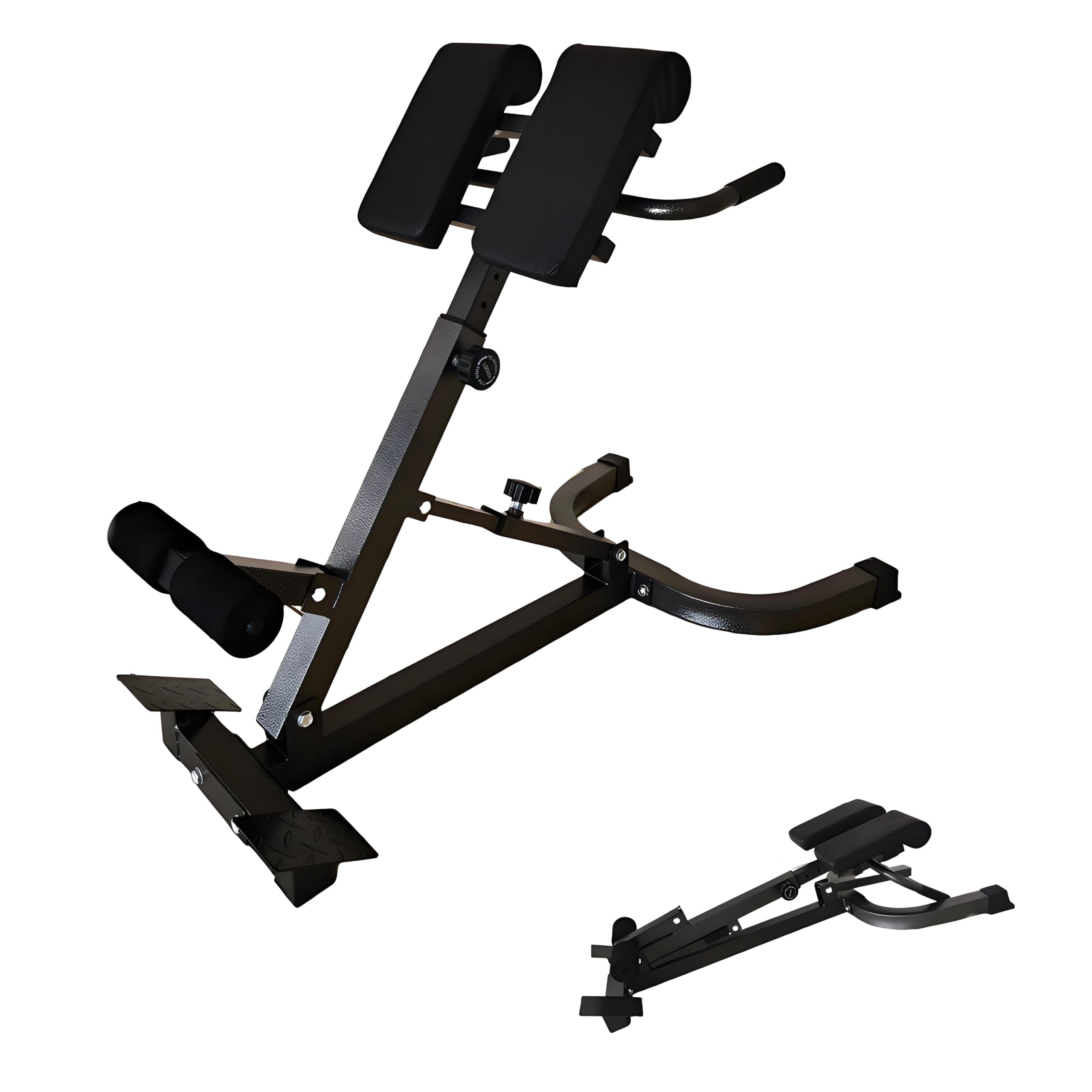 ComMax Hyperextension Roman Chair Back Extension Bench Foldable Fitness Machine for Home Gym Adjustable Waist Abdominal Back Machine