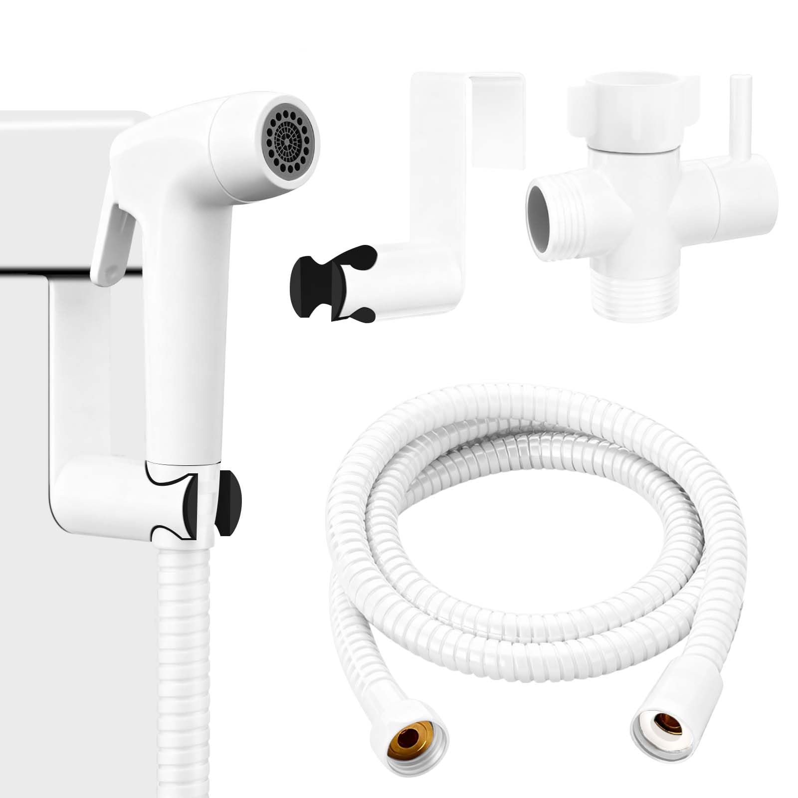 Photo 1 of ***MISSING PARTS***
Handheld Toilet Bidet Sprayer for Toilet-Adjustable Water Pressure Control with Bidet Hose for Feminine Wash, Stainless Steel Brushed Nickel Bidet Faucet Cloth Diaper for Baby Wash?White?