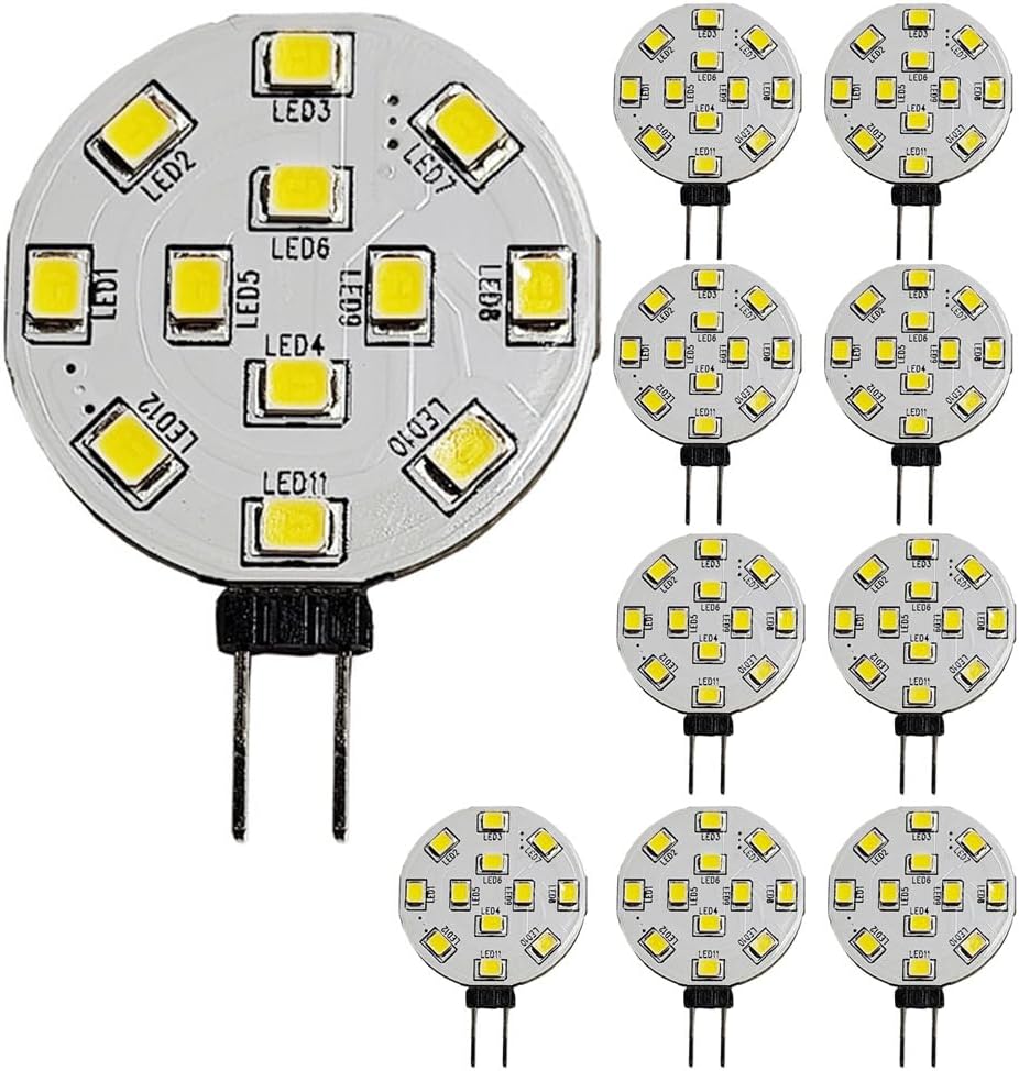 G4 LED Bulb,20 Watt Equivalent, Bi-Pin LED Disc, JC Side Pin, 12V-24V AC/DC Low Volt, CRI>85, 350 Lumens(5,Warm White)