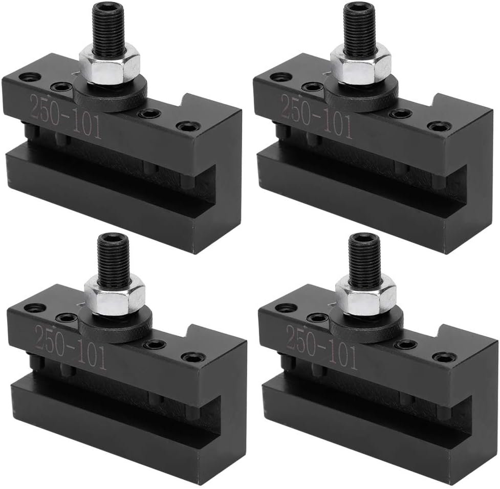 4Pcs Quick Changing Boring Tool, High Carbon Steel CNC Tool Holder Fixture, High Hardness Boring Bar for 250-101 Quick Change Tool Post, Compact and Secure Clamping for Machining