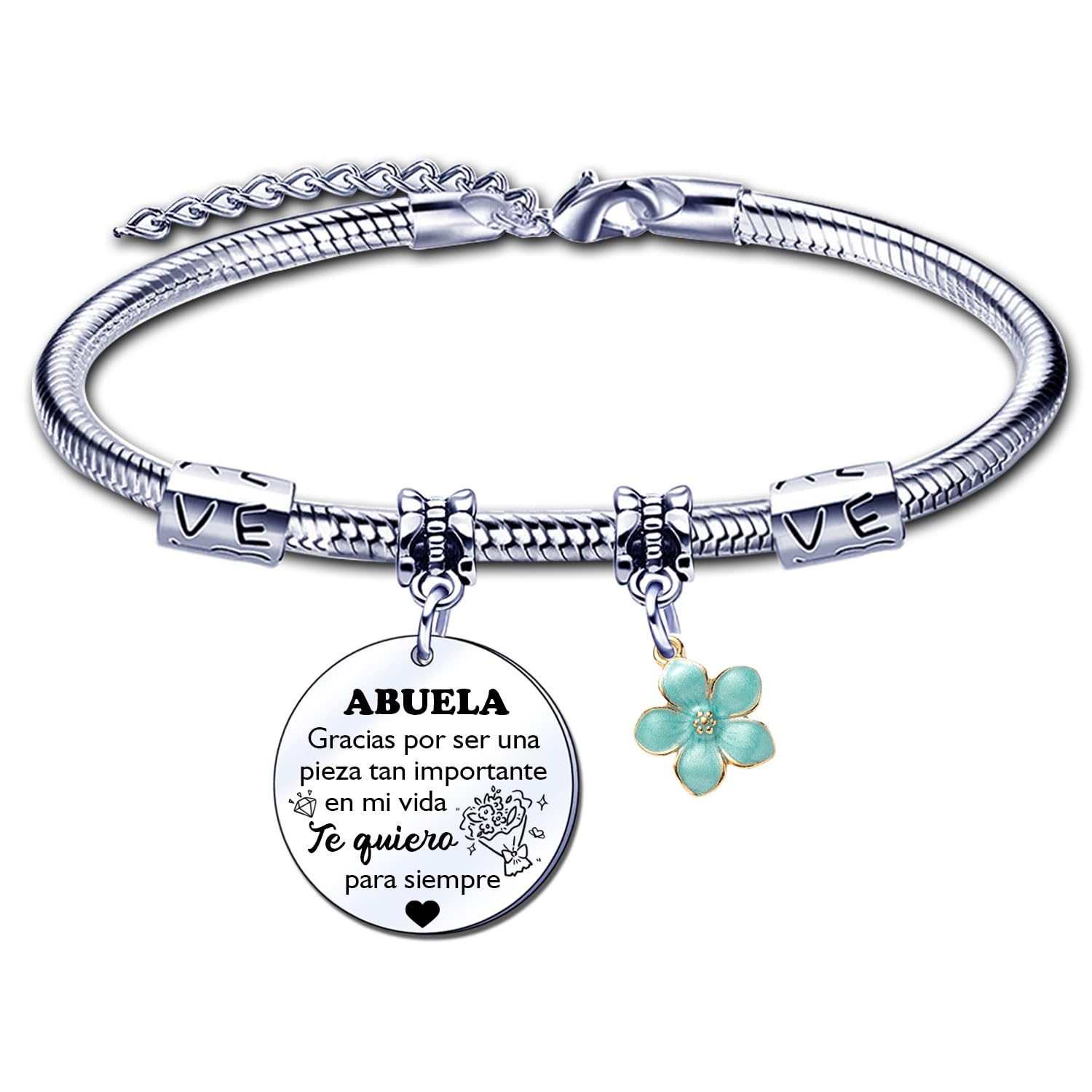 YJYJZX Regalos Abuela Pulsera Regalo del día de la madre Regalo Abuela Pulsera regalo personalizado y divertido Regalos para Abuela Regalos Mujer Pulsera Regalo Navidad,Regalos de cumpleaños