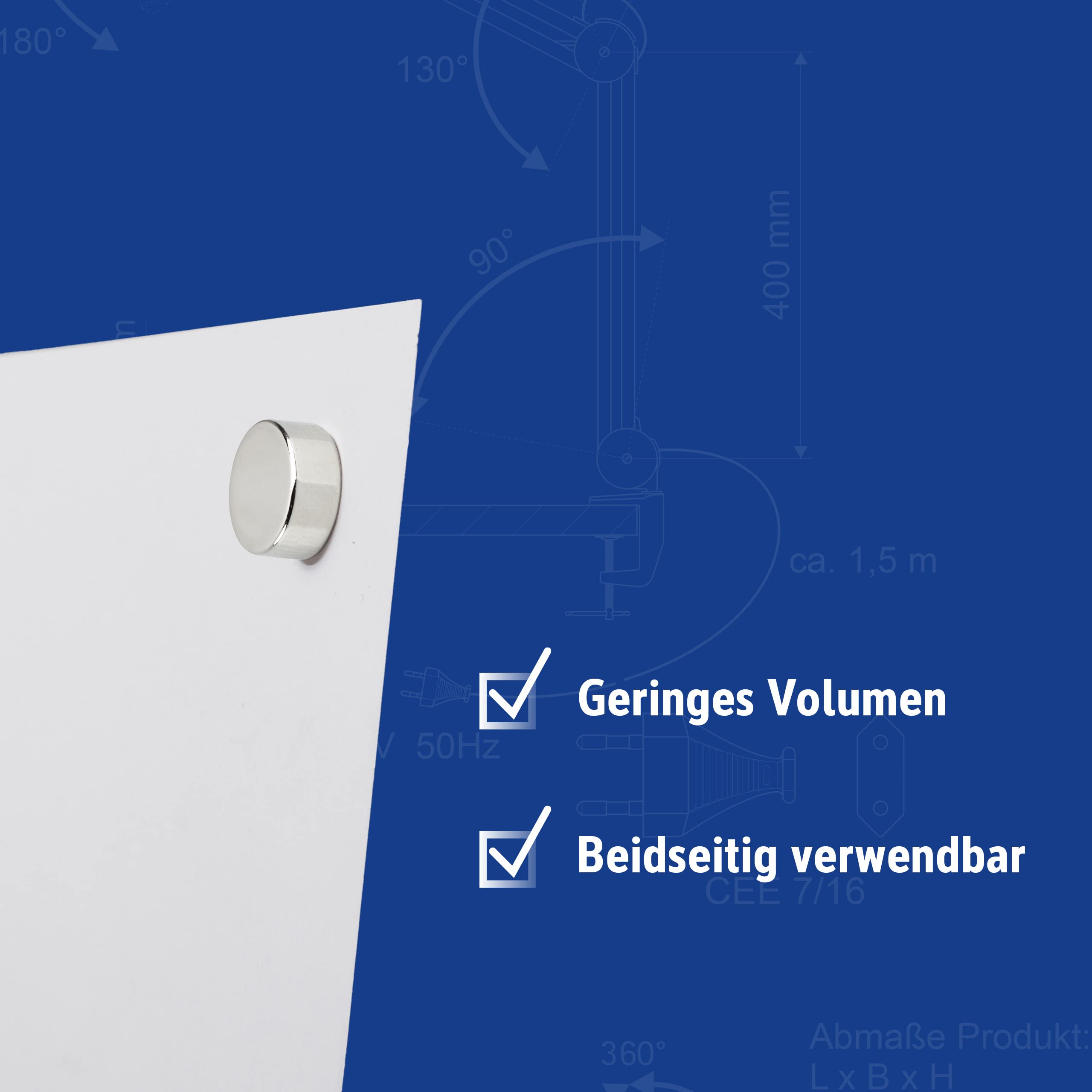 MAUL Magnes Neodymowy 12 X 5 Mm (10 Sztuk) Magnesy do Wszechstronnego Zastosowania Okrągłe Magnesy O Eleganckim i Nowoczesnym Wzornictwie Silne Magnesy do Tablicy Magnetycznej, Taśmy