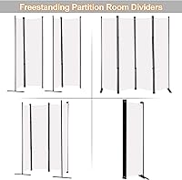Vista 4 de MAYOLIAH Divisor de habitación de 4 paneles de 6 pies de alto, plegables, separadores de privacidad para pared interior, separador de habitación