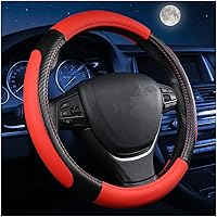 Vista 14 de Funda elástica para volante zipelo de 15 pulgadas, microfibra transpirable de seda de hielo, universal, antideslizante, para automóvil, cálida