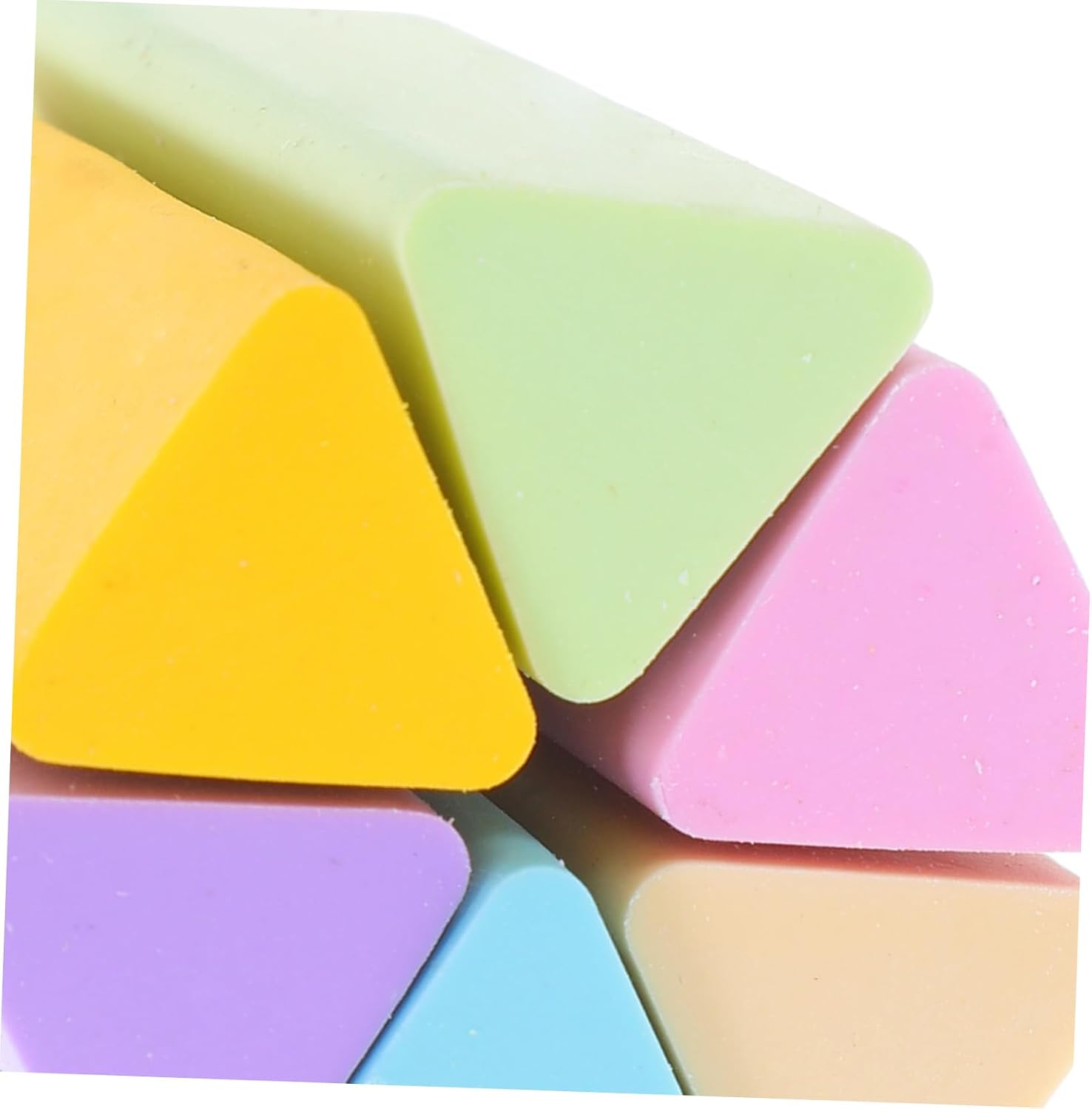 Uonlytech 18Pcs Multi Function Triangular Erasers Hb No TPE Writing Drawing Supplies for School Cute Decorative Stationery Residue Erasing for Students and Artists