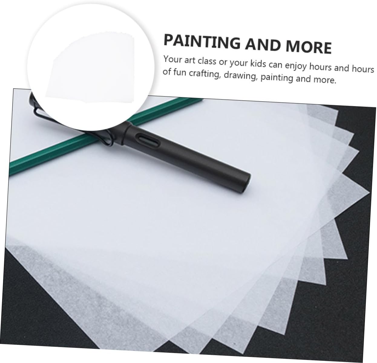 SEWOART 4packs Transparent Sketching Paper of Calligraphy Tracing Paper for Brush Strokes for Calligraphy Practice and Breathable Design for Watercolor and Ink