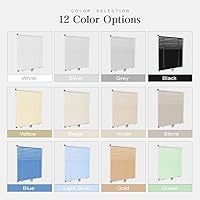 Vista 6 de Mini persianas opacas sin cordón, blancas de 1 pulgada para oscurecer la habitación, persianas horizontales para cocina, baño, dormitorio, oficina