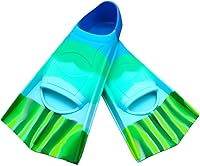 Vista 32 de Aletas de natación para niños, cómodas aletas de silicona para nadar y bucear, tamaño adecuado para principiantes, niños, niñas, niños y adultos