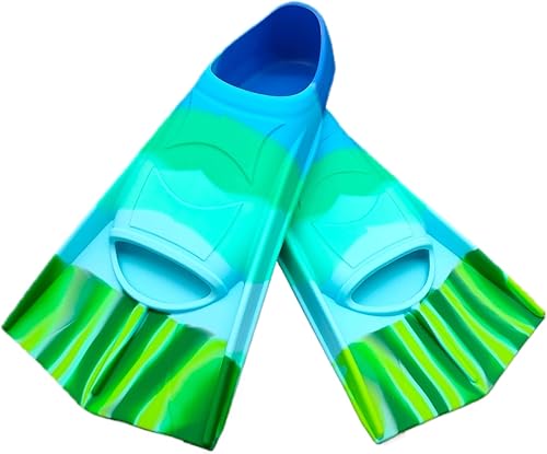 Miniatura 32 de Aletas de natación para niños, cómodas aletas de silicona para nadar y bucear, tamaño adecuado para principiantes, niños, niñas, niños y adultos
