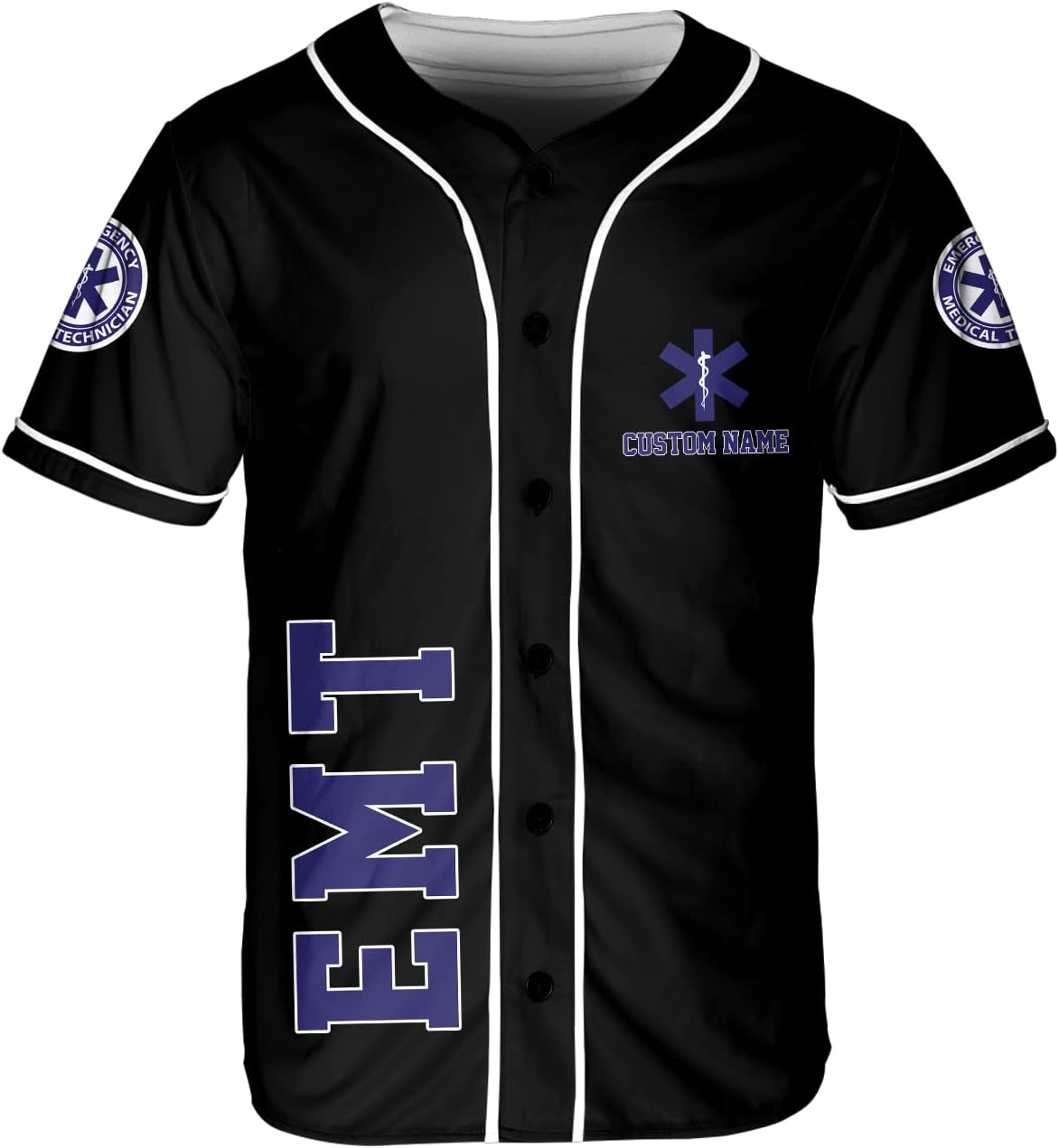 Personalized EMS Paramedic Baseball Jersey Shirt, EMS Paramedic Uniform Emergency Medical Technician Shirts