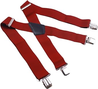 Suspenders for Mens Heavy Duty 2 Inch Work Suspenders High Elasticity and Strong Clip Adjustable Suspender Long Tall