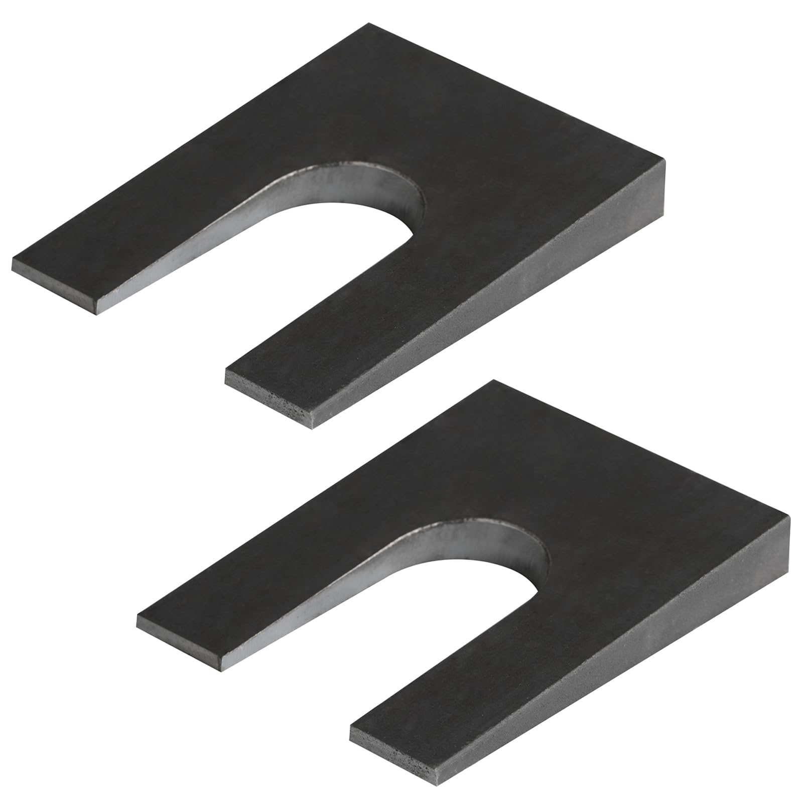 12 Pack 2x2 Inch Steel Horseshoe Shim Washers - 1/8" Thick, Hot-Dip Galvanized, For 1/2" Anchor Bolts