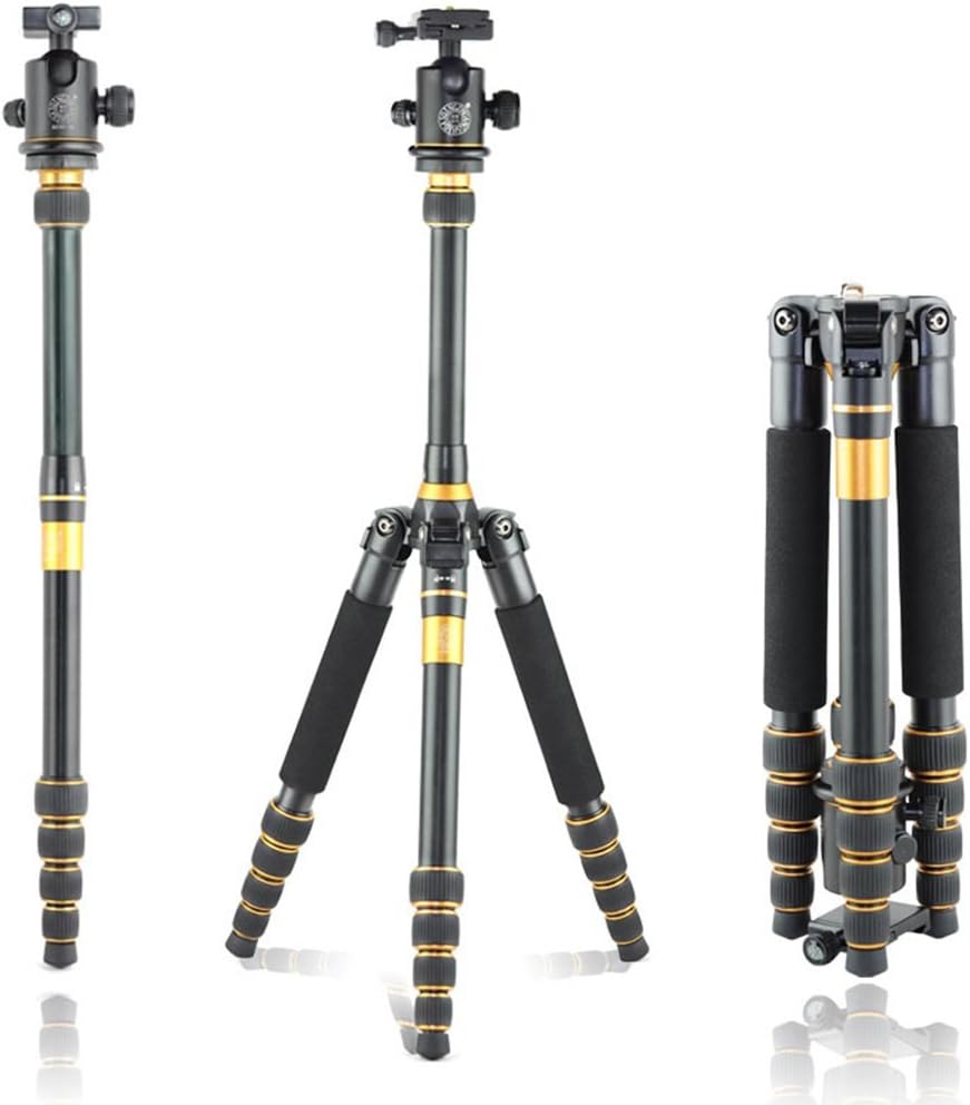 Q777 Aluminum Alloy Portable Traveling Tripod Monopod Stand with Ball Head for Digital Camera and Camcorder