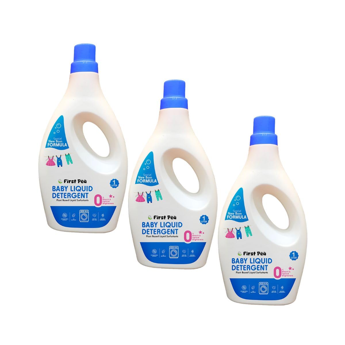 FirstPea Baby Liquid Detergent 1L Gentle Plant-Based & Hypoallergenic Laundry Wash | Safe for Newborns Soft on Skin Tough on Stains (3)-image-23