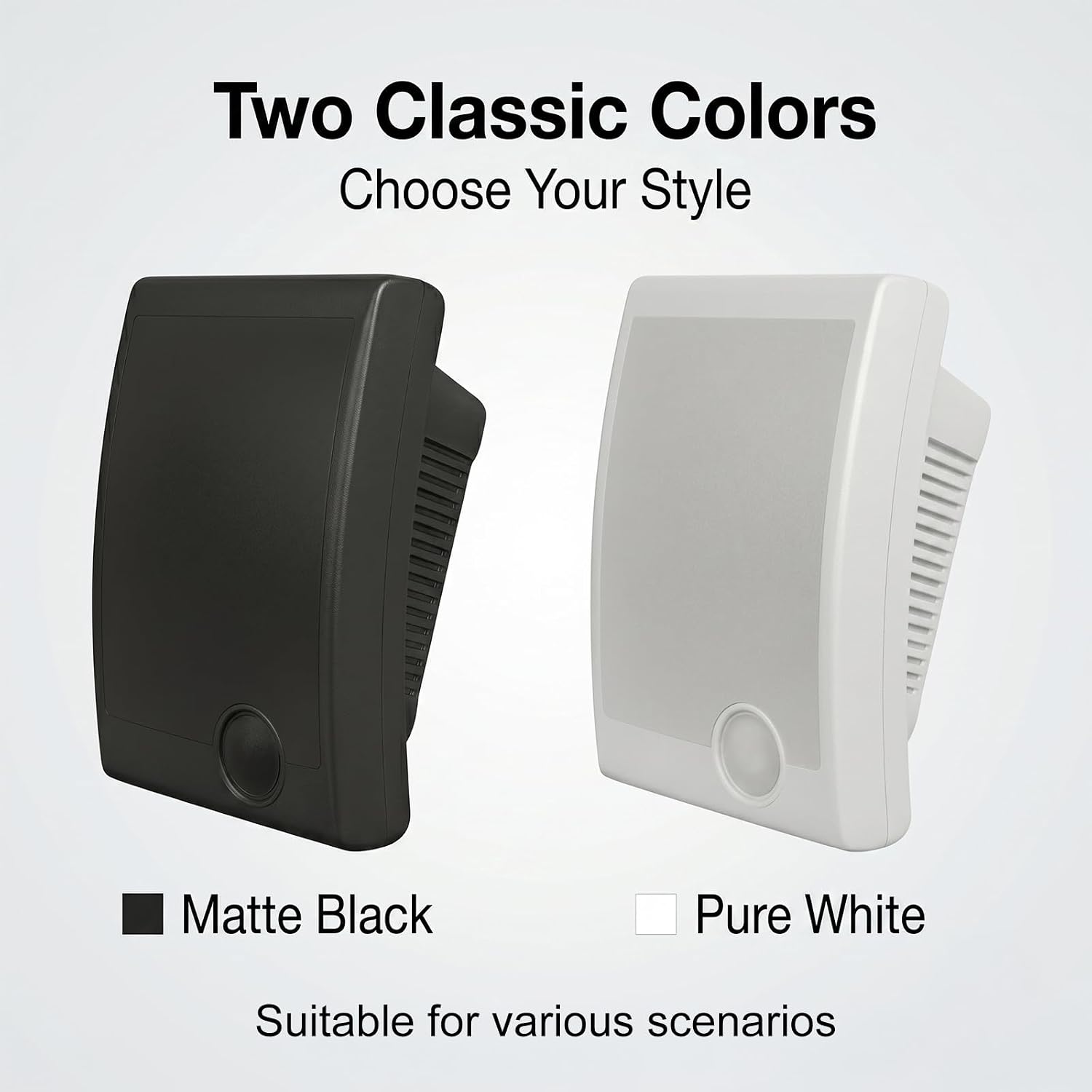 STUDIOFINIX 6 Inch Wall Mounted PA Speakers, 240W Peak Power, 8 Ohm & 70V/100V Dual Mode, for Home Theater,Commercial,Office,PA System (White, Pair)