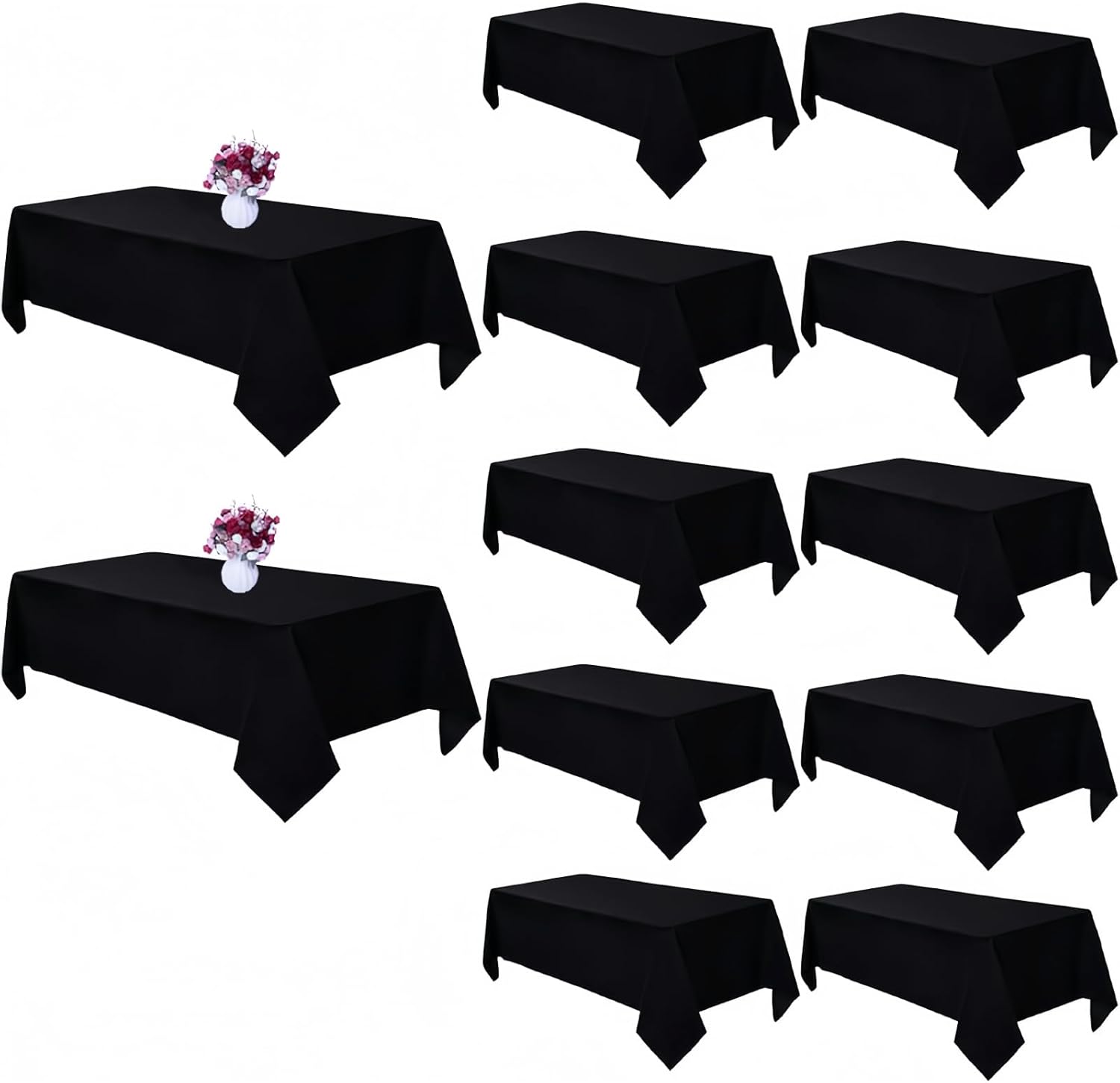 Tablecloths for 60x102 inch rectangle tables, 12 pack