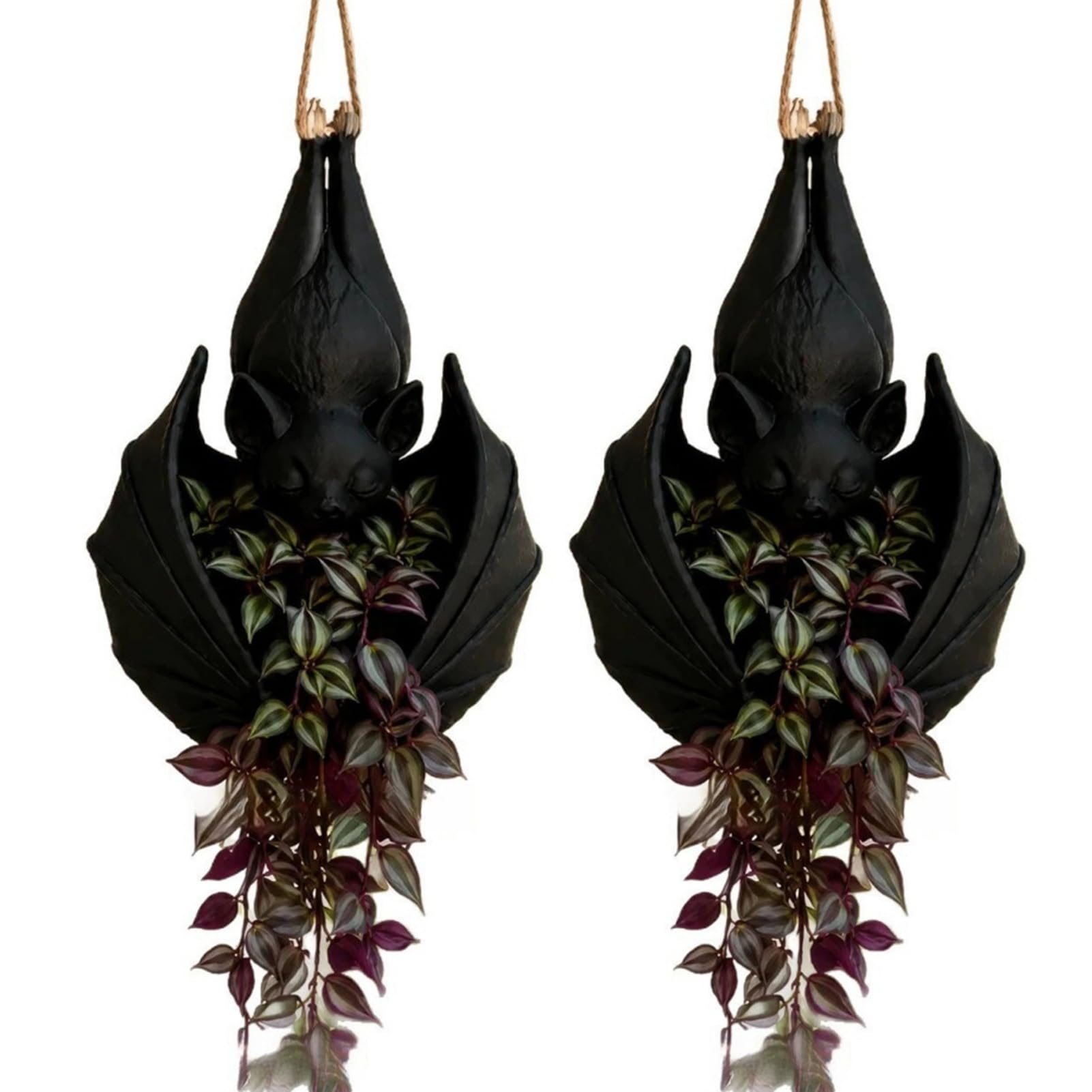 ZhzeYun Bat Hanging Planter, Gothic Wall Plant Pot for Succulents