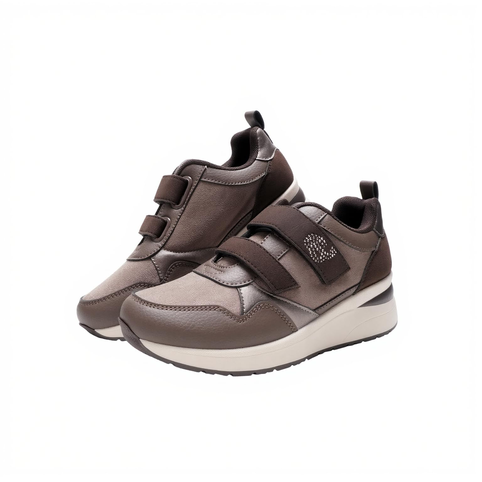 JOMIX Sneaker Casual Donna Chiusura a Strappo Zeppa Passeggio Antiscivolo
