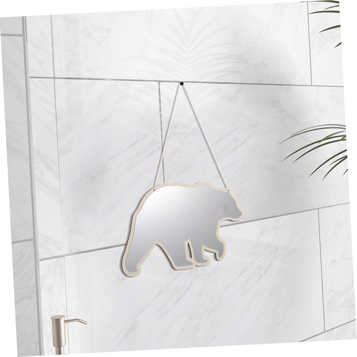 FOMIYES Cute Bear Acrylic Boys and Girls Makeup Mirror Wall Mount Vanity Mirror for Girls Decor