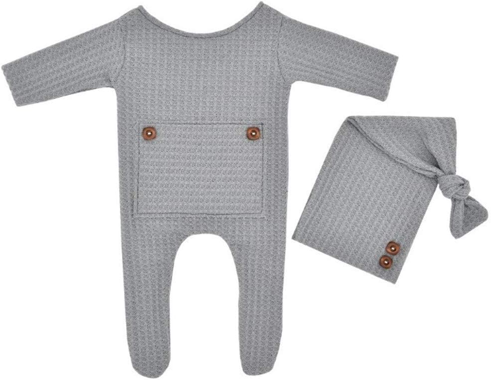 Fashion Newborn Boys Girls Baby Photo Shoot Props Outfits Crochet Clothes Long Tail Hat Pants Photography Props