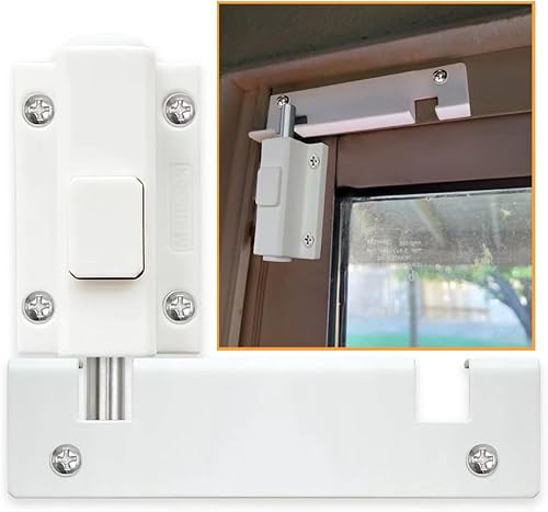 Paquete de 2 cerraduras de seguridad para puertas correderas, cerradura de puerta corrediza de patio para puertas de vidrio, cerraduras de pie de