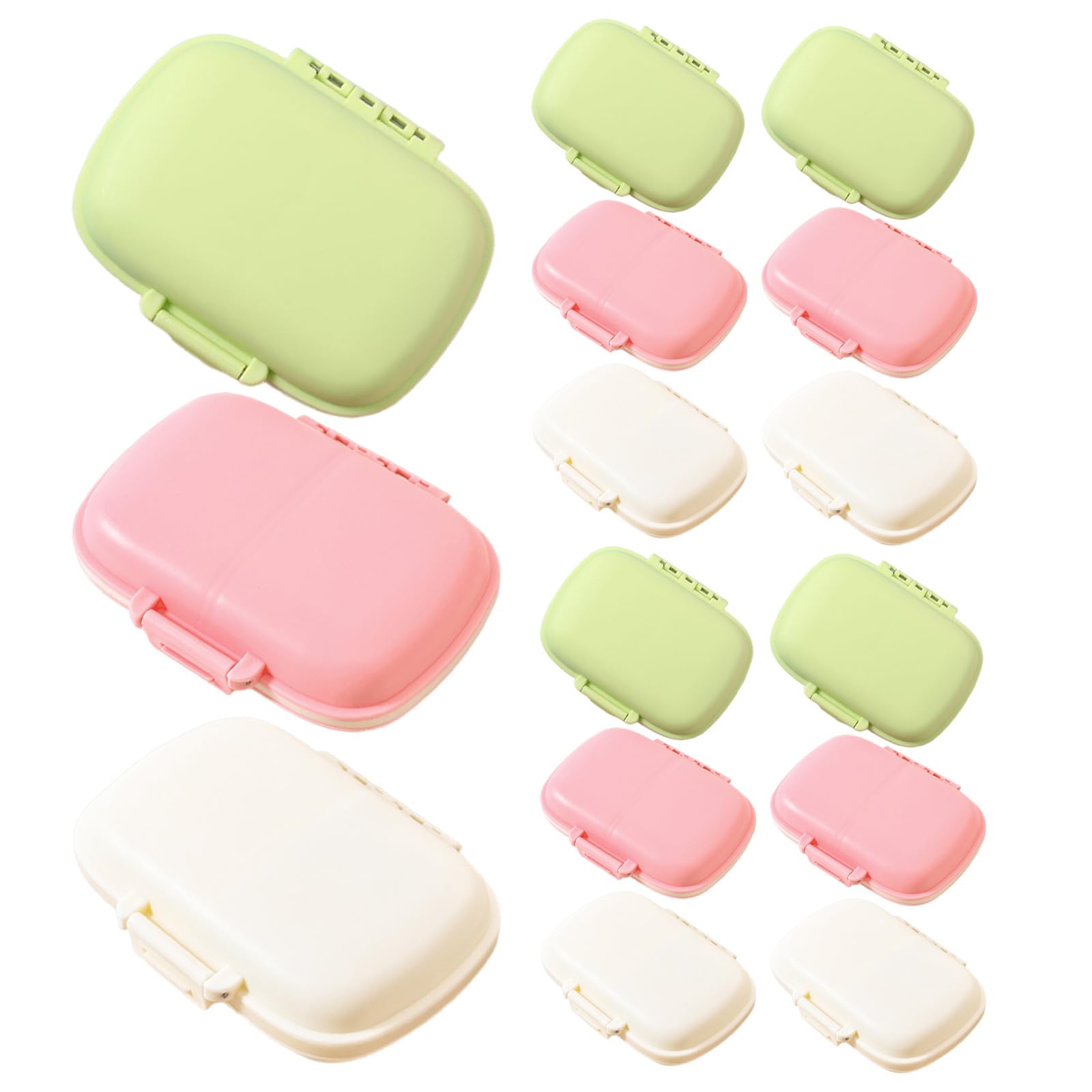 Pilulier de Voyage 15 pièces - Étui à à 8 Compartiments - Boîte à Portable pour Le Travail et Les activités de Plein air - Convient également aux compléments Alimentaires comme l'huile