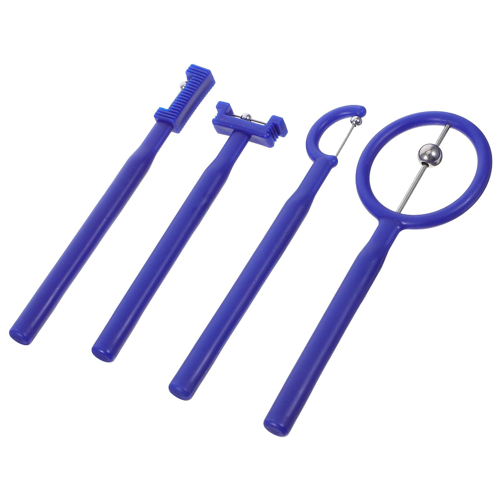 Kit 4 Pezzi per Allenamento Muscolare Orale in Plastica e Acciaio per Esercizi di Logopedia e Stimolazione Lingua per Ragazzo Ragazza