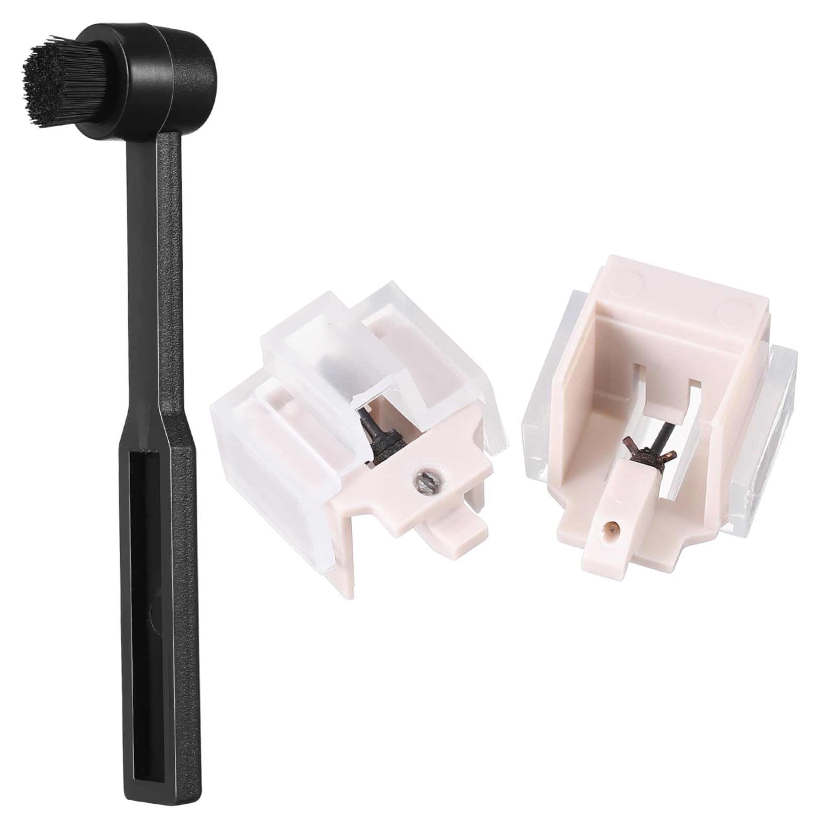 Levemolo 1set Needles Per Giradischi Con Spazzola Di Pulizia Compatibile Con La Maggior Parte Dei Giradischi e Turntable Facile Installazione e Eccellente Qualità Del Suono